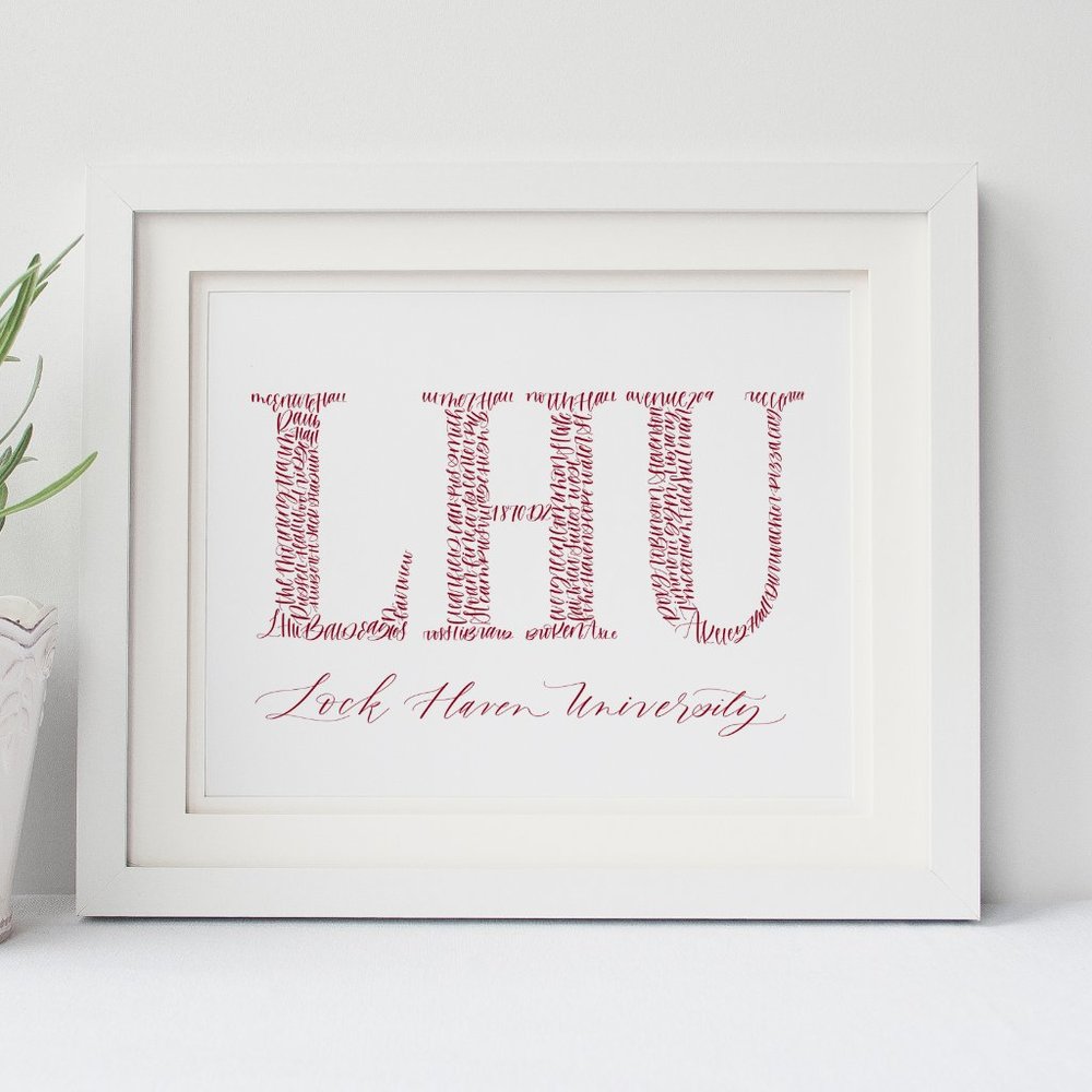 Lock Haven University Word Art